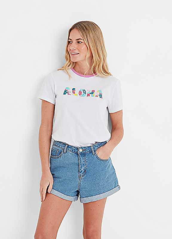 Tog24 Women's White Susan Tshirt Size 14