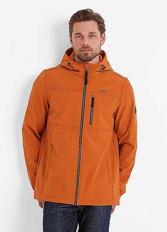 Tog24 Men's Orange 'Truro' Softshell Hooded Jacket In | : Medium - Image 4