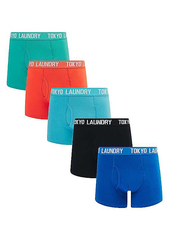 Tokyo Laundry Men's (5 Pack) Gift Box Stretch Cotton Boxer Shorts Set - Image 2