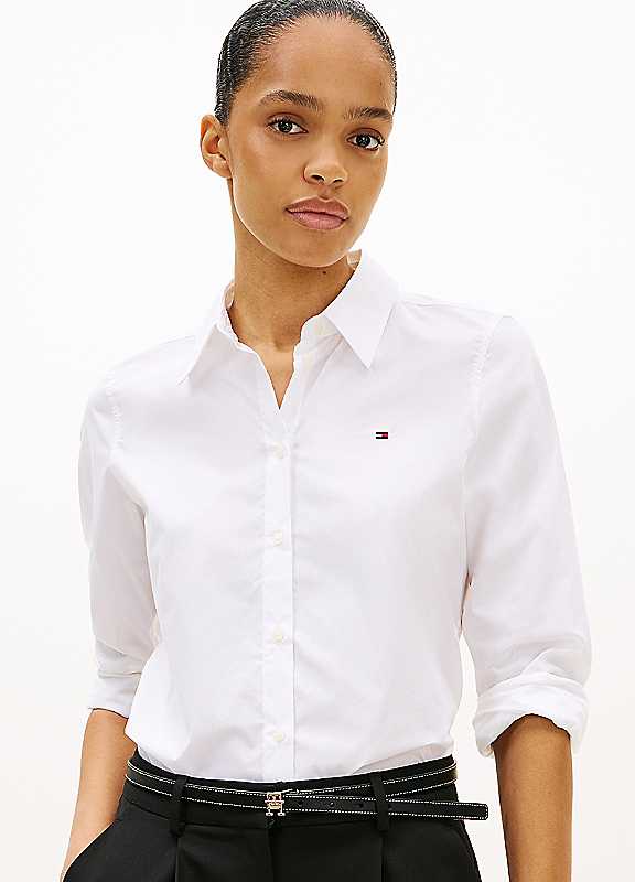 Tommy Hilfiger Long Sleeve Shirt Women's White Size 6 - La Redoute - Image 5