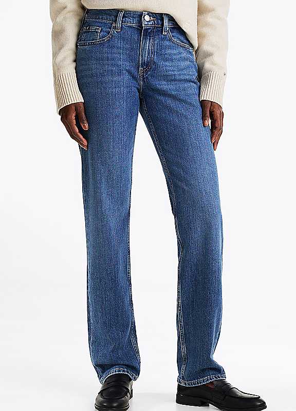 Tommy Hilfiger Stretch Denim Straight Jeans Women's Denim Blue W26 L32 - La Redoute - Image 5