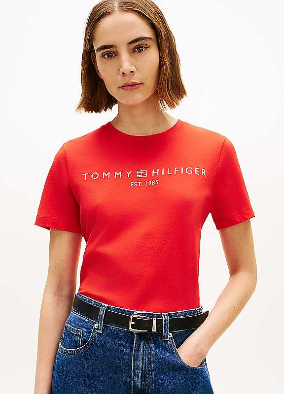 Tommy Hilfiger Women's Fireworks Regular Fit Crew Neck Short Sleeve T-Shirt - 14 (L) - Image 3