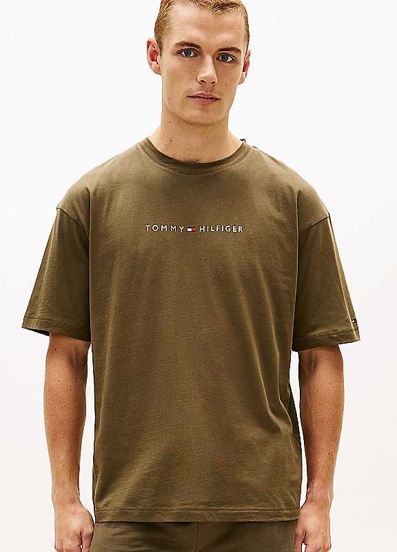Tommy Hilfiger Army Green Crew Neck T-Shirt - Image 2