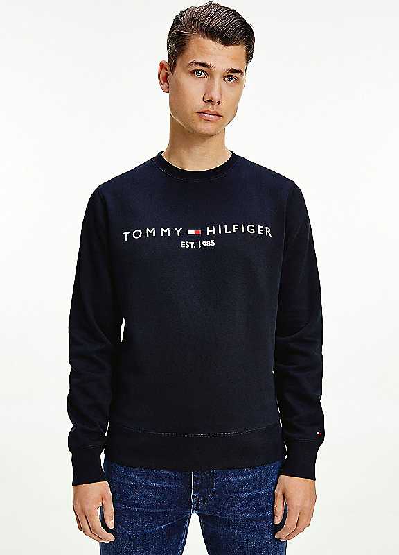 Tommy Hilfiger Logo Crew Sweatshirt - Desert Sky DW5 - S - Image 6