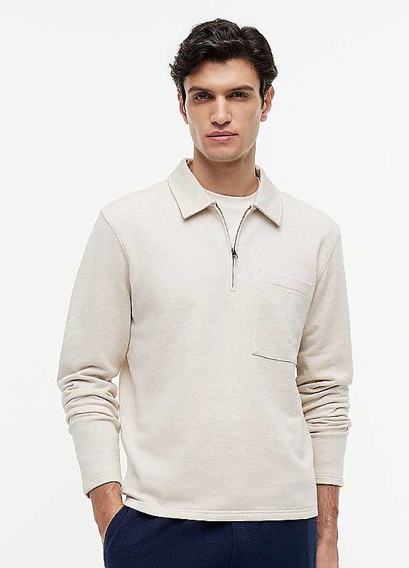 Tommy Hilfiger Men's Brown Half Zip Sweatshirt - Image 3