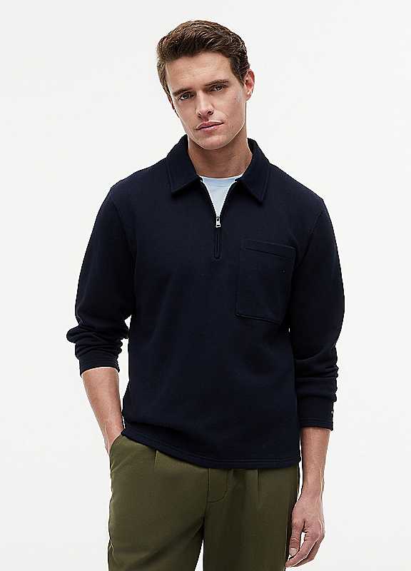 Tommy Hilfiger Men's 1/4 Zip Fleece - Desert Sky - L - Image 3