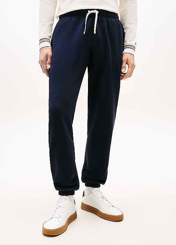 Tommy Hilfiger Essential Fleece Joggers - Male - Sweatpants - Blue - S - Trousers - Image 6