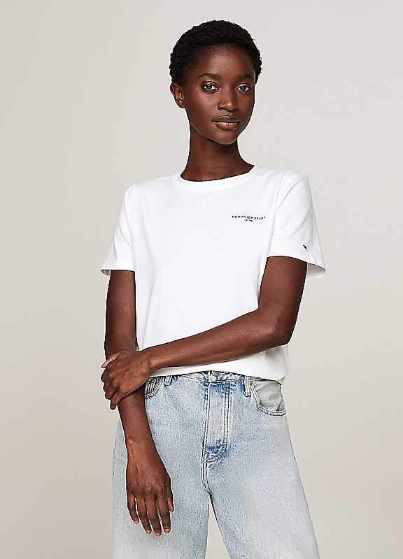 Tommy Hilfiger Ecru Round Neck Tshirt Small