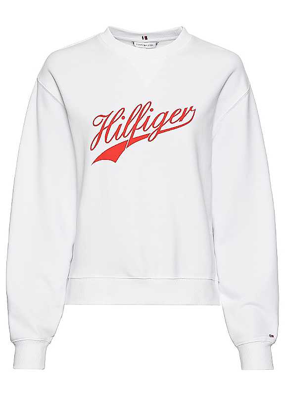 Tommy Hilfiger White Terry Sweatshirt Small