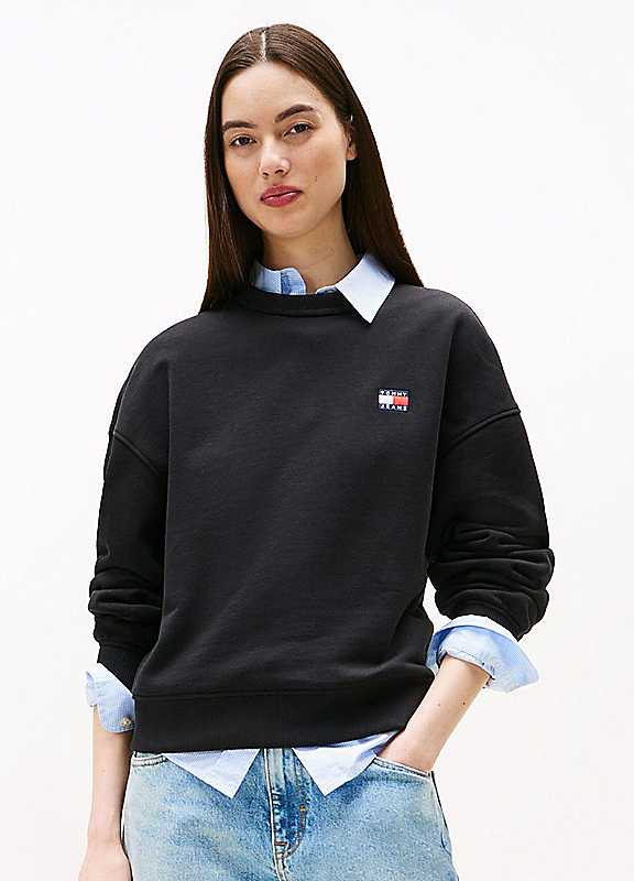 Tommy Jeans Black Classic Long Sleeve Sweatshirt