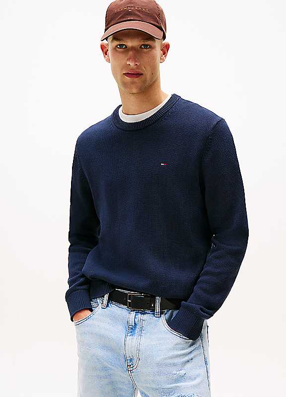 Tommy Jeans Dark Night Navy Crew Neck Jumper - Image 6