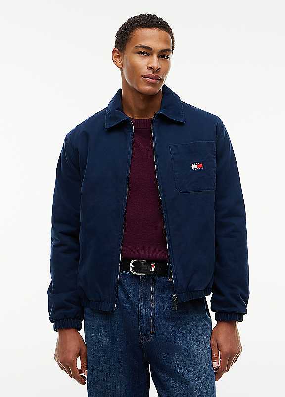 Tommy Jeans Men's Navy Harrington Cotton Jacket - Image 3