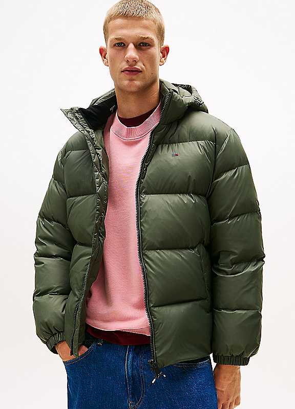 Tommy Jeans Green Hooded Quilted Jacket - Image 4