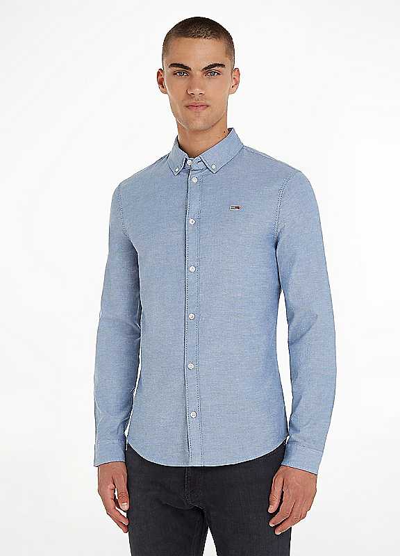 Tommy Jeans Navy Long Sleeve Shirt Extra Large