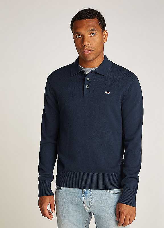 Tommy Jeans Jumper With Button-Down Collar Men's Navy Medium - La Redoute - Image 4