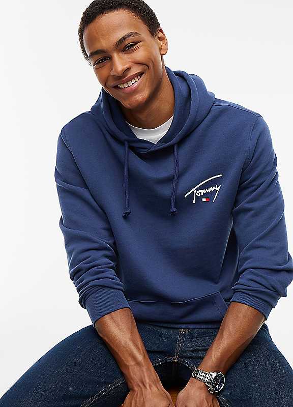 Tommy Hilfiger Blue Cotton Mens Sweatshirt - L - Image 2