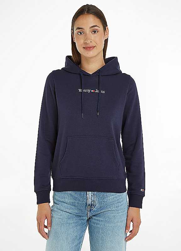 Tommy Jeans Navy Serif Hoodie Small