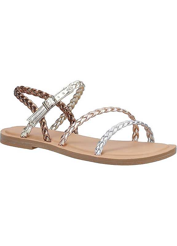 Toms Metallic Kira Sandals Size 4