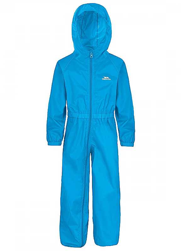 Trespass Infant Blue Babies Button Rain Suit