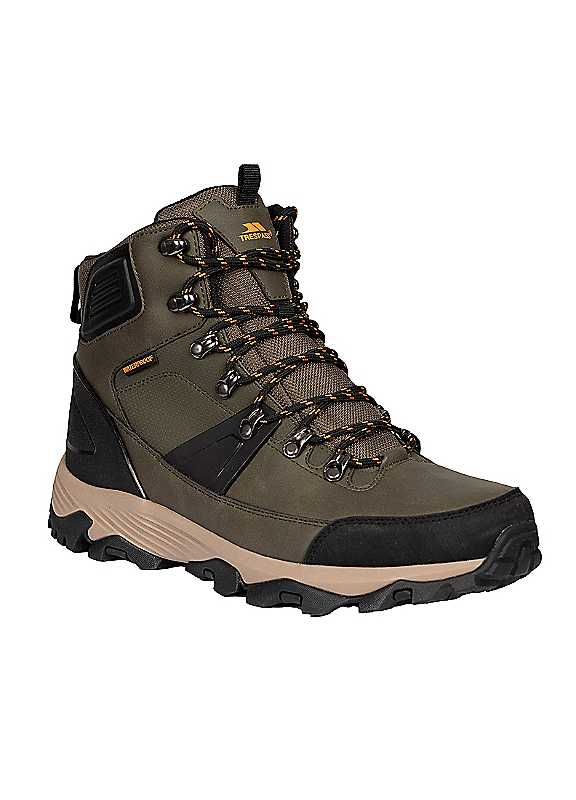 Trespass Mens Conrad Waterproof Walking Boots (Olive) - Size UK 11 - Image 4