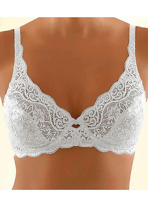 Triumph White Amourette 300 Lace Underwired Bra 34B