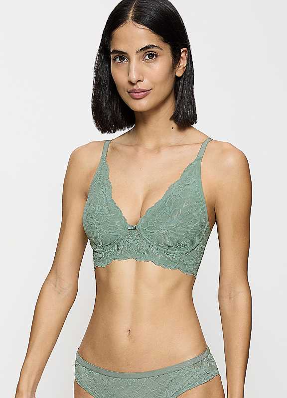 Triumph Absinthe Amourette Charm Nonwired Plunge Bra 34Dd