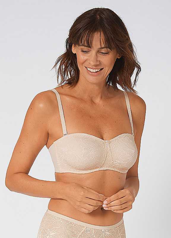 Triumph Creamy Dream Amourette Charm Strapless Underwired Bra 32C