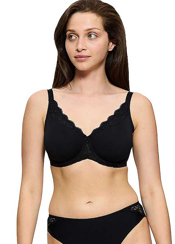 Triumph Black Amourette Minimizer Bra 38D