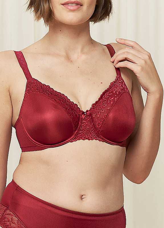 Triumph Red Classic Ladyform Underwi Minimiser Bra 34D