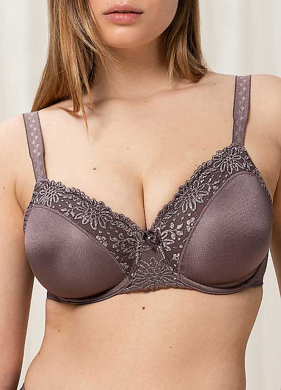 Triumph Purple Classic Ladyform Underwired Minimiser Bra 34D