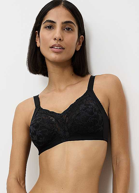 Triumph Black Delicate Doreen Nonwired Full Cup Bra 36Dd