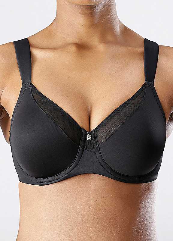 Triumph Black True Shape Sensation W01 Underwired Minimiser Bra 36D