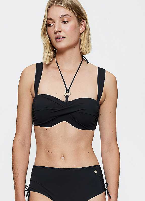 Triumph Black Summer Twist Underwired Bikini Top 16C