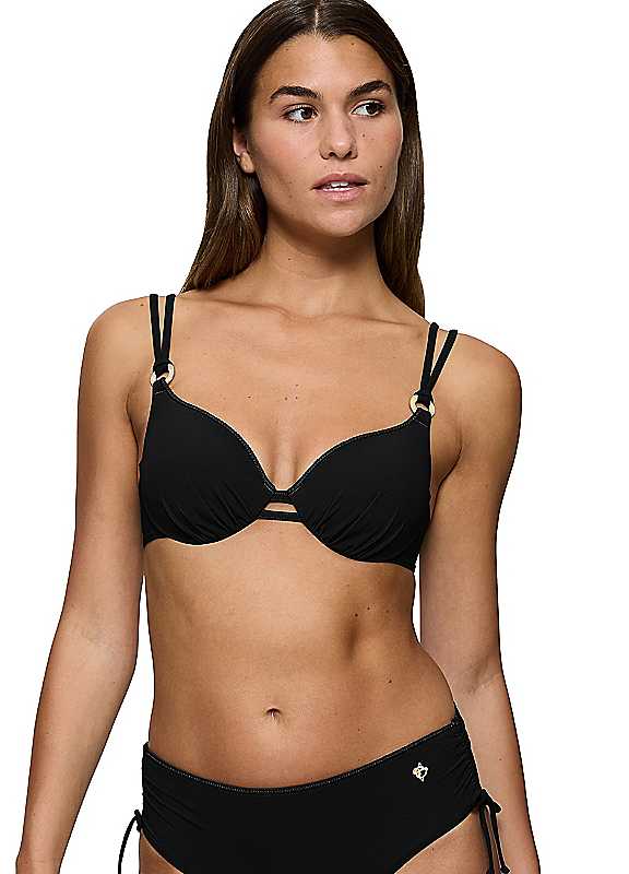 Triumph Black Summer Twist Underwired Bikini Top 16C