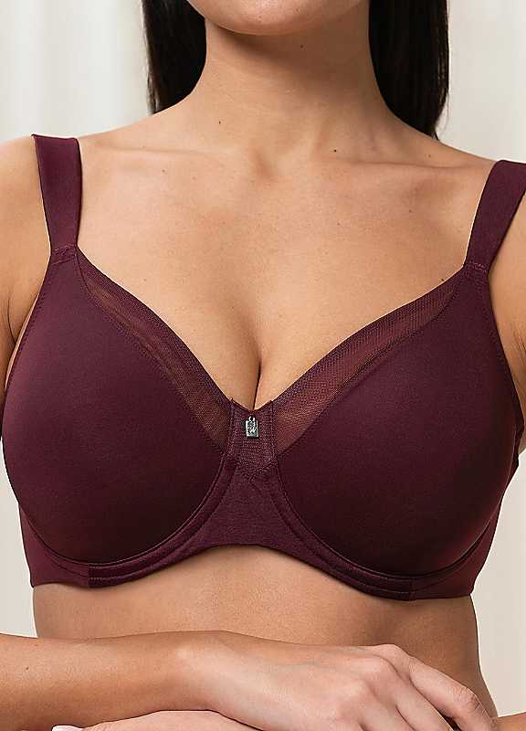 Triumph Claret True Shape Sensation Underwired Minimiser Bra 32C