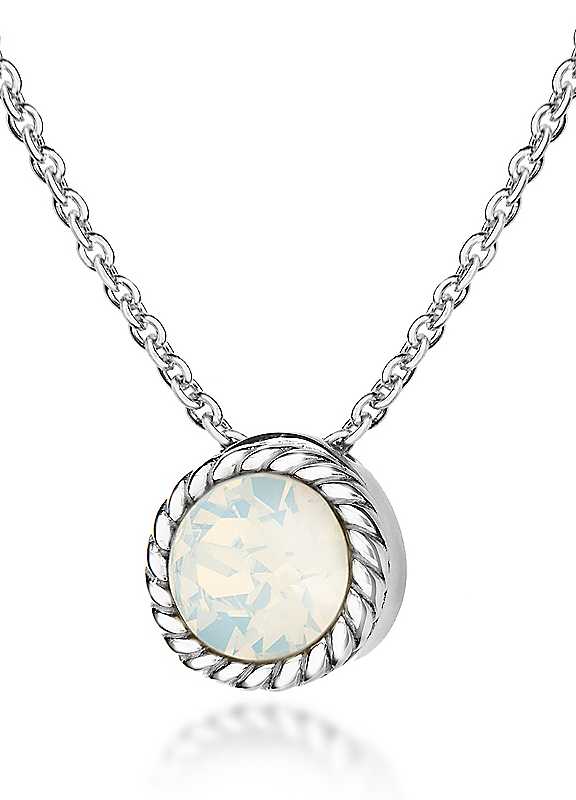 Tuscany Silver Silver Tuscany Sterling Opal October Birthstone Necklace