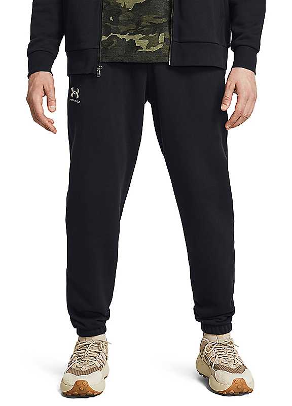 Under Armour Men's Black Icon Fleece Joggers / White 3XL - Image 3
