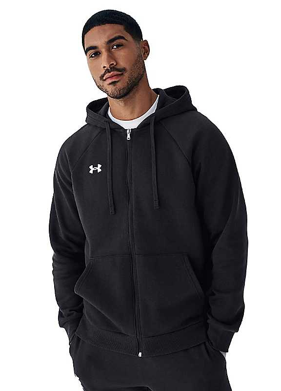 Under Armour Black Rival Fleece Full Zip Hoodie