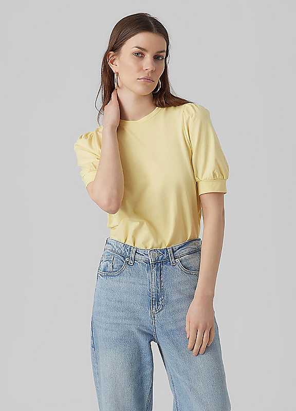 Vero Moda Yellow Kerry Tshirt Small