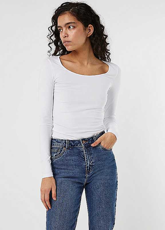 Vero Moda White Longsleeve Top Extra Small