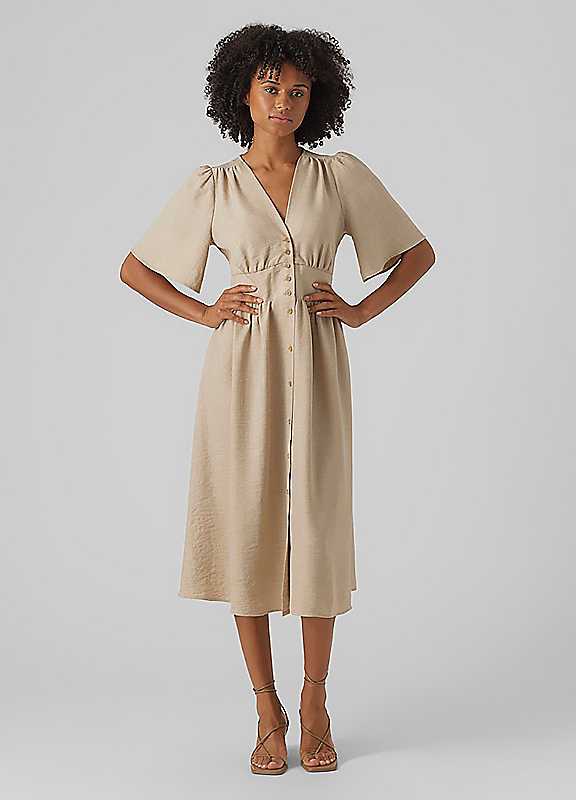 Vero Moda Overcast Melange Melaney Dress Medium