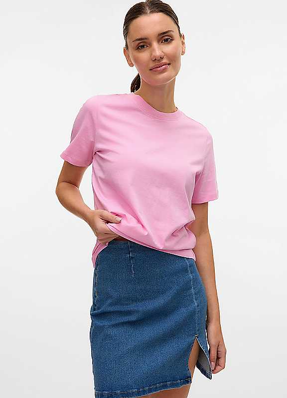 Vero Moda Bonbon Short Sleeve Cotton Tshirt Small