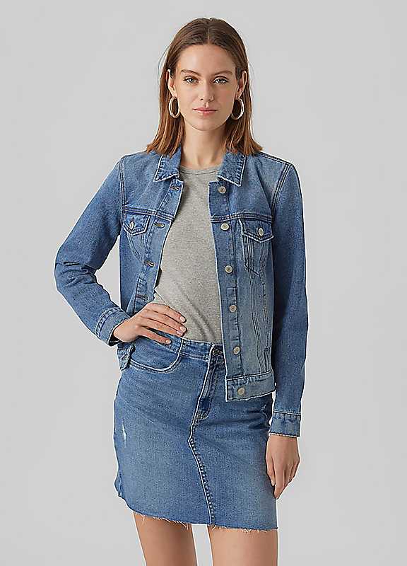 Vero Moda Blue Denim Zorica Denim Jacket Medium