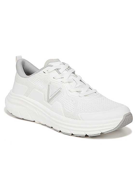 Vionic Men's White Walk Max Wide Fit Arch Support Trainers