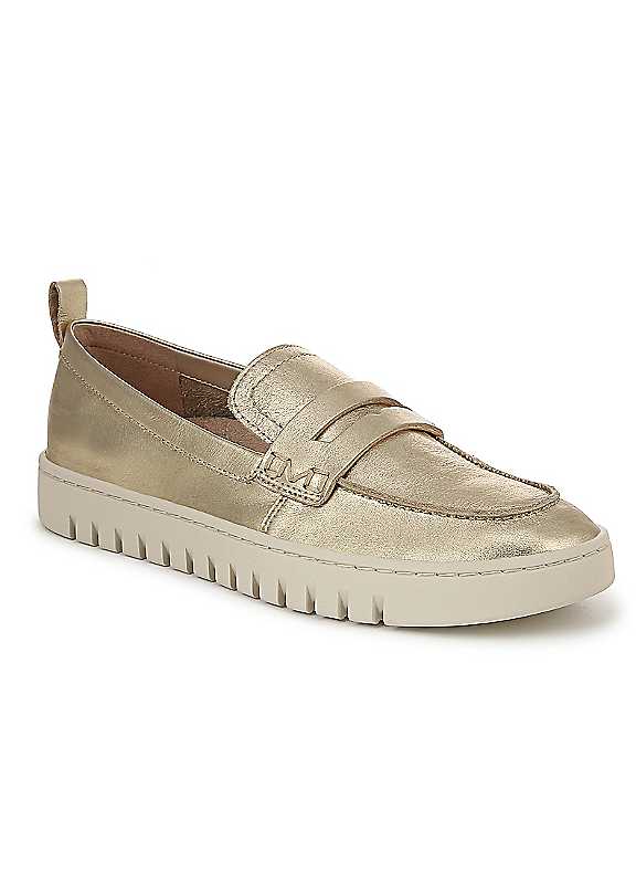 Vionic Gold Uptown Regular Fit Arch Support Loafers