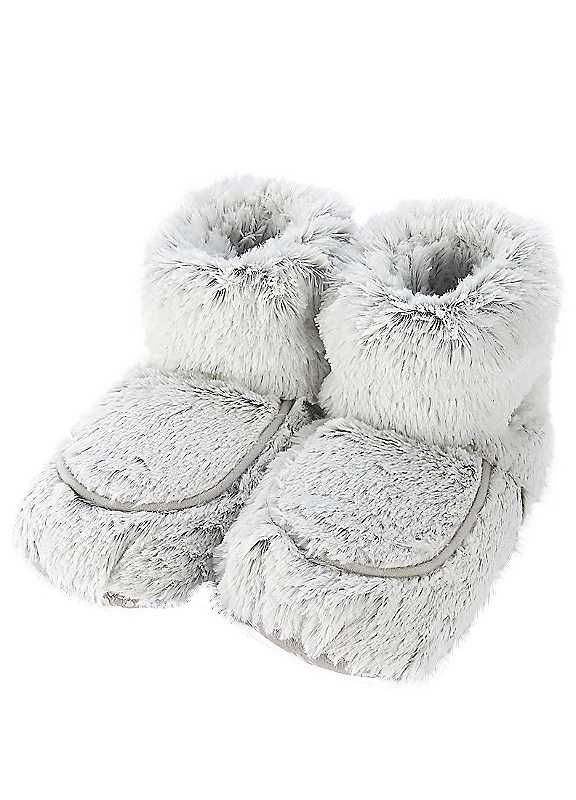 Warmies Grey Marshmallow Microwaveable Boots