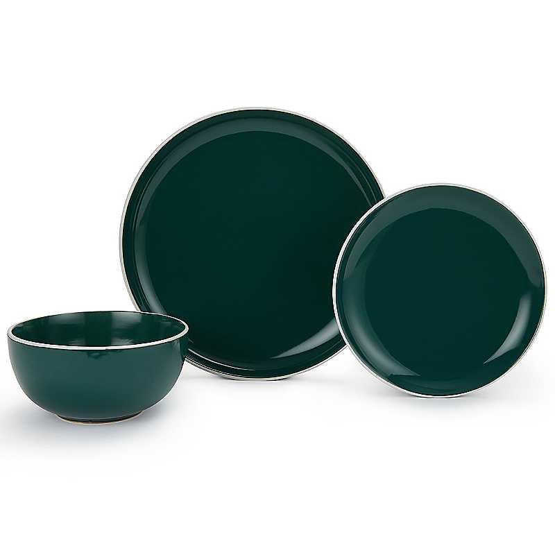 Waterside Emeraldgrn Set Of 12 Piece Dinner Set Size 20