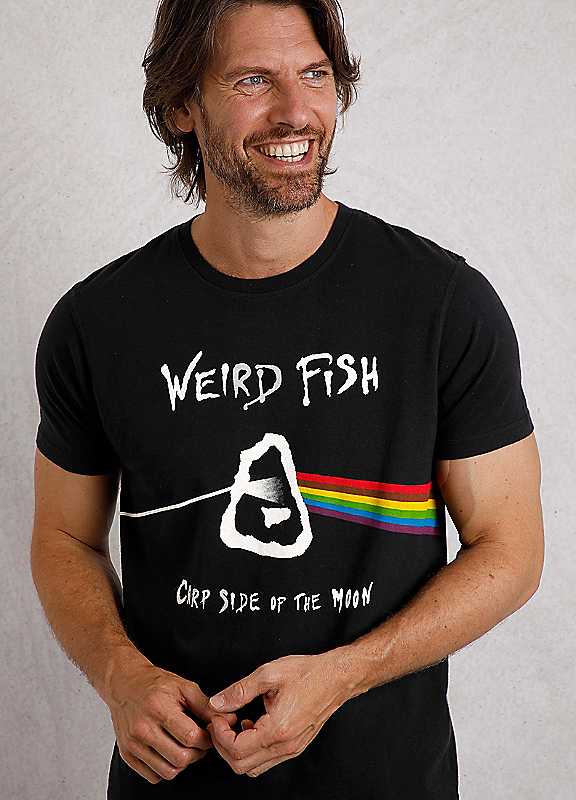 Weird Fish Men's Black Carp Side Org Print Tee - Image 3