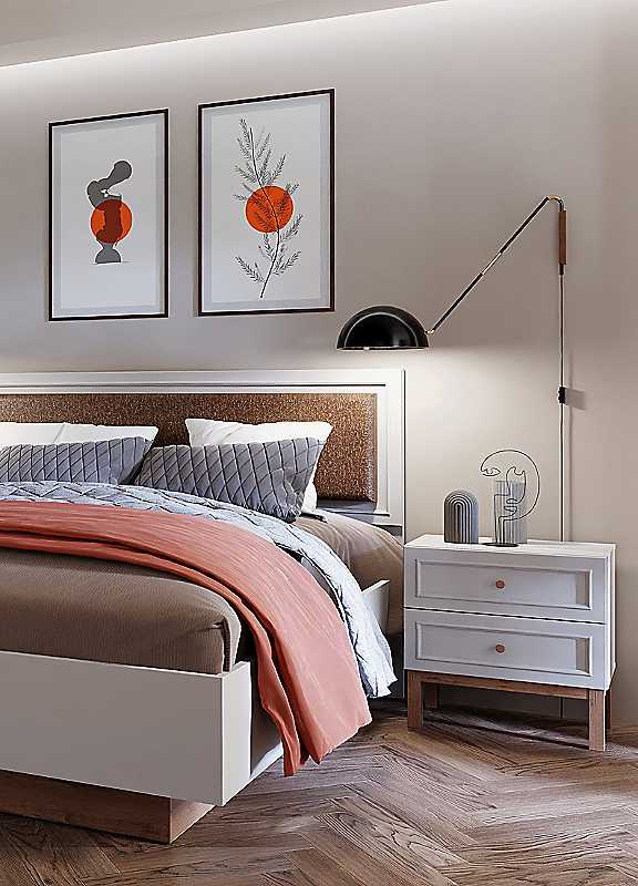 Furniture To Go Florence Wensley 2 Drawer Light Grey Oak Bedside Table - Image 4
