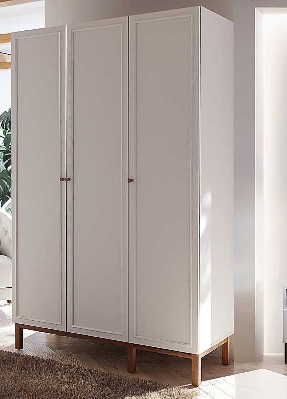 Furniture To Go Wensley 3 Door Wardrobe In Light Grey And Oak - Light Grey & Oak - Image 5